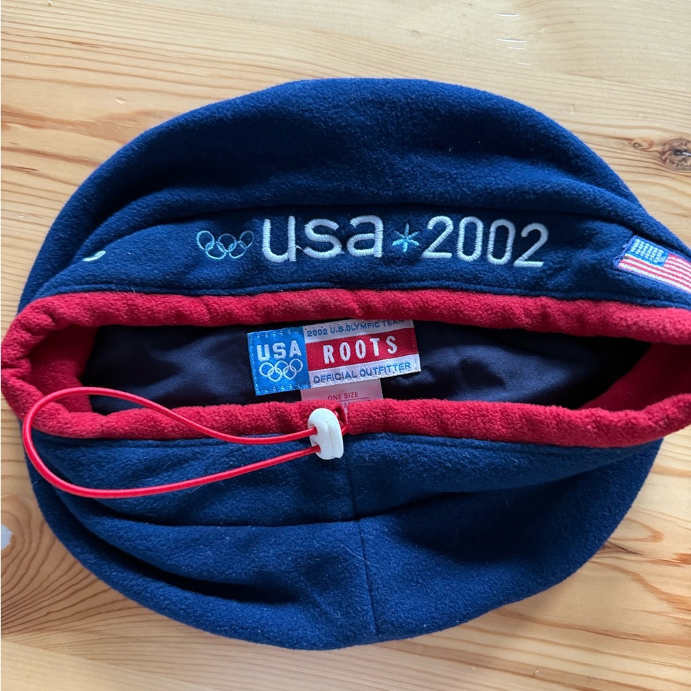 Roots USA Olympic 2002 Navy Beret Hat